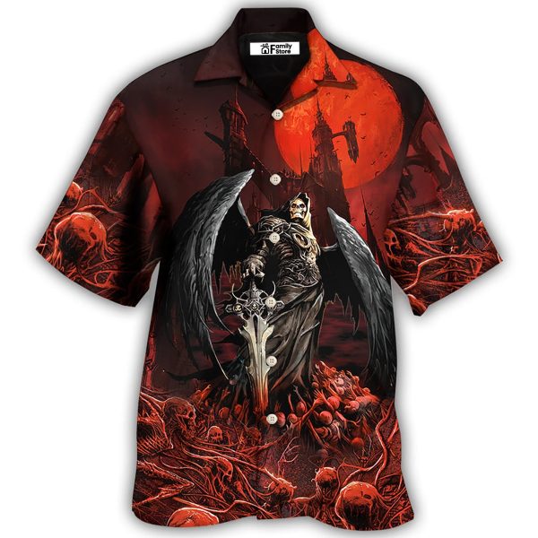 Halloween Skull Dark Blood Night Scary Style - Hawaiian Shirt Jezsport.com