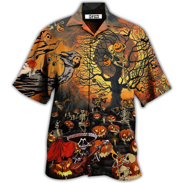 Halloween Skull Darkness - Hawaiian Shirt Jezsport.com