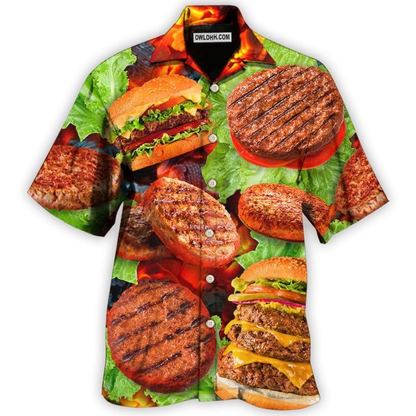 BBQ Hamburger Patties BBQ Style - Hawaiian Shirt Jezsport.com