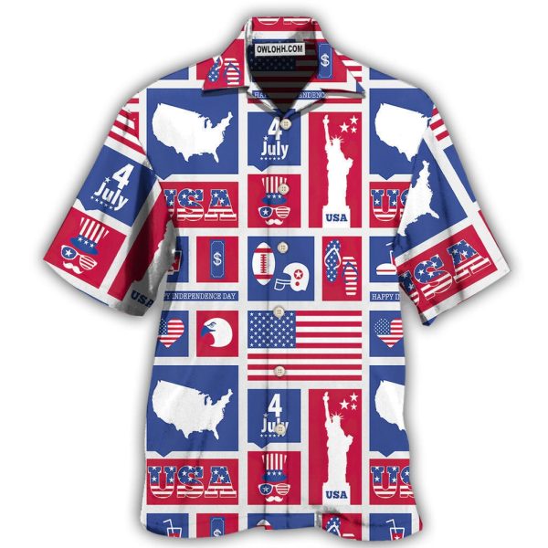 America Independence Day Happy America - Hawaiian Shirt Jezsport.com