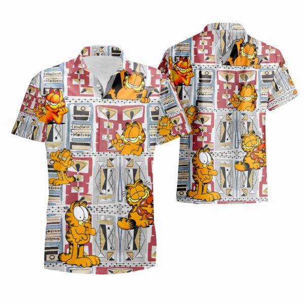 Hawaii Shirt Hot Garfield Cotton summer shirt Jezsport.com