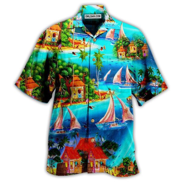 Hawaii Life Is A Beach - Hawaiian Shirt Jezsport.com