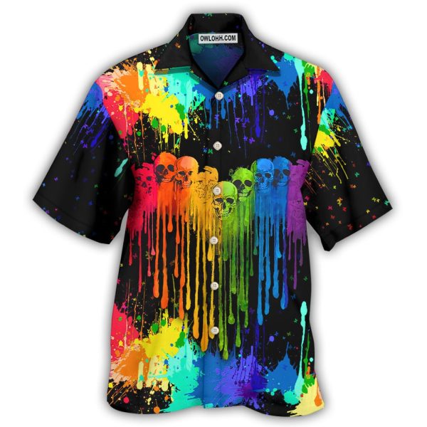 LGBT Heart Skull Style - Hawaiian Shirt Jezsport.com