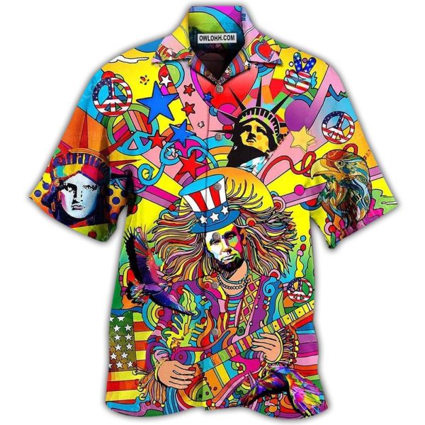 Hippie America Colorfull Style - Hawaiian Shirt Jezsport.com