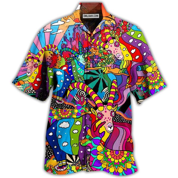 Hippie Deer Peace Love Life Color Amazing - Hawaiian Shirt Jezsport.com