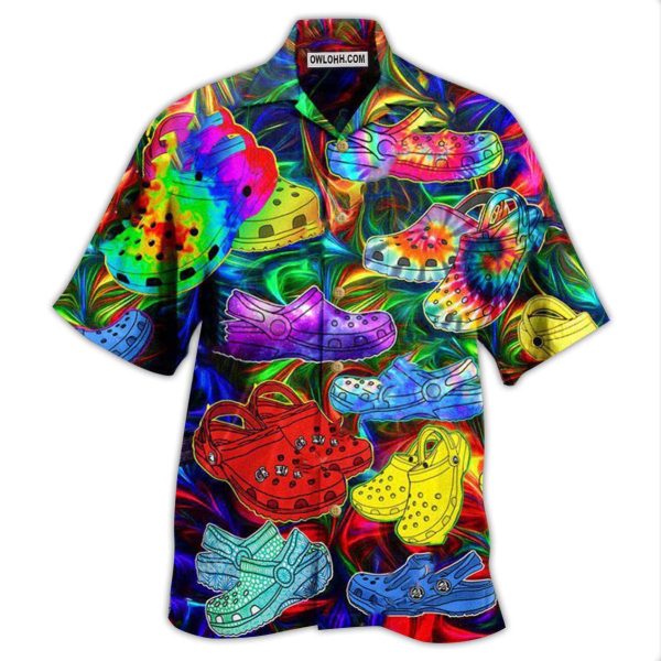 Hippie If You Ain't Crocin You Ain't Rockin - Hawaiian Shirt Jezsport.com