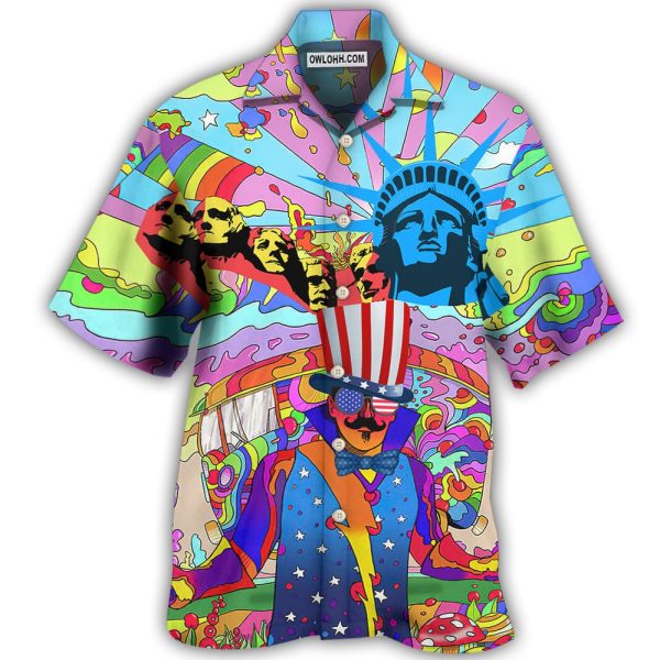 Hippie Independence Day America - Hawaiian Shirt Jezsport.com