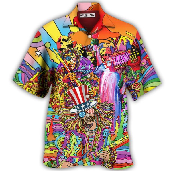 Hippie Independence Day America Cool - Hawaiian Shirt Jezsport.com