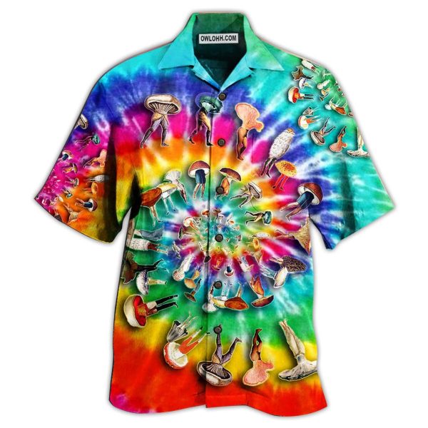 Hippie Mushroom Peace Life A Little Hippie - Hawaiian Shirt Jezsport.com