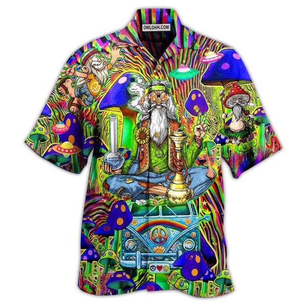 Hippie Mushroom Peace The Colorful Of Life - Hawaiian Shirt Jezsport.com