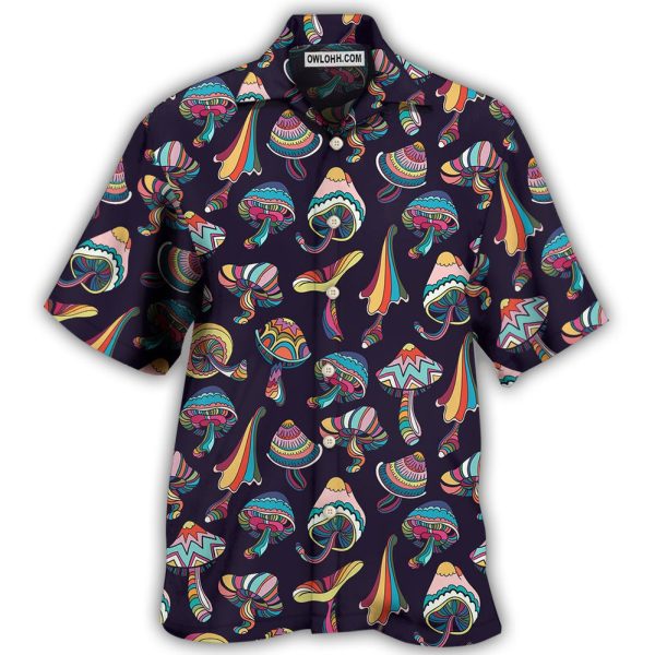 Hippie Mushroom Peace Love Life Style - Hawaiian Shirt Jezsport.com