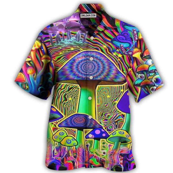 Hippie Mushroom Stunning Magic Style - Hawaiian Shirt Jezsport.com