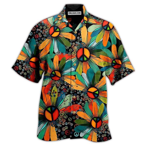 Hippie Peace Floral Style - Hawaiian Shirt Jezsport.com