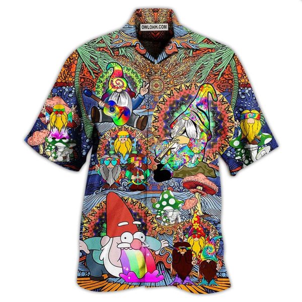 Hippie Gnome Peace Life Color - Hawaiian Shirt Jezsport.com