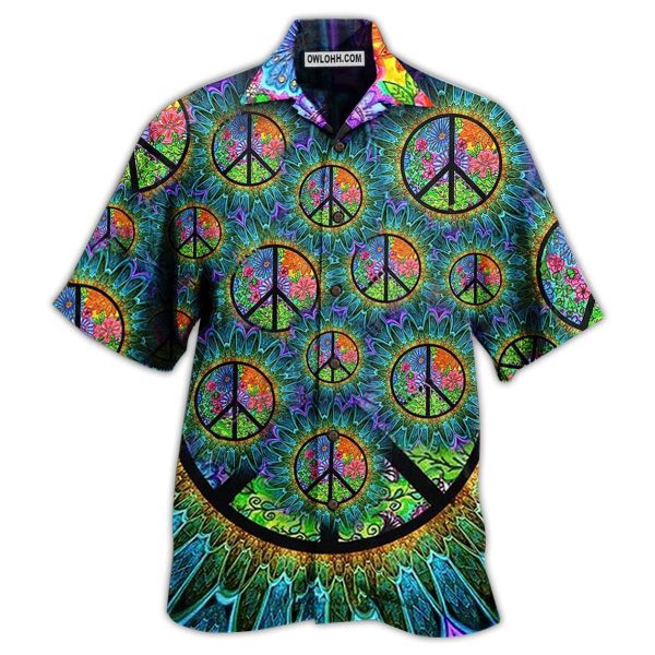 Hippie Peace Life Color - Hawaiian Shirt Jezsport.com