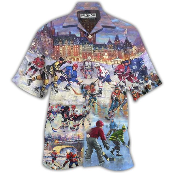 Ice Hockey Colorful Night - Hawaiian Shirt Jezsport.com