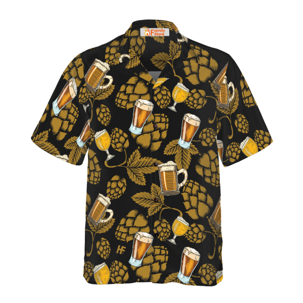 Hop Cones Beer Glass V1 Hawaiian Shirt Jezsport.com