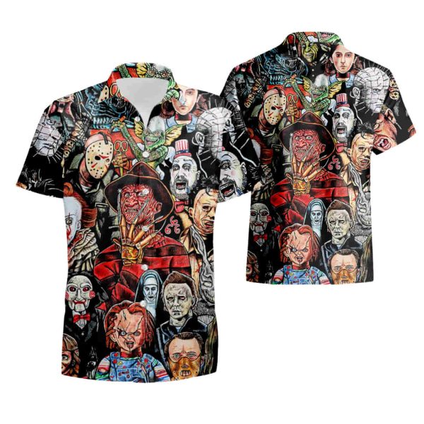 Horror Movie Characters Halloween Hawaiian Shirt summer shirt Jezsport.com