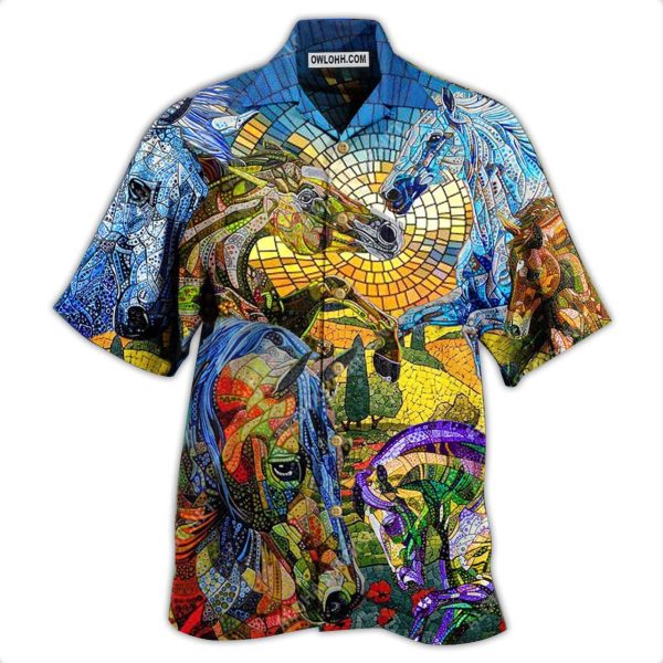 Horse Abstract Style - Hawaiian Shirt Jezsport.com