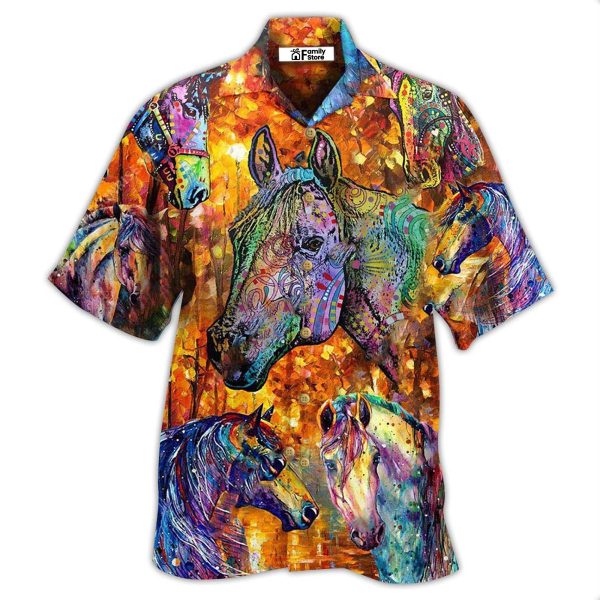 Horse Better With A Horse Color Painting - Hawaiian Shirt Jezsport.com