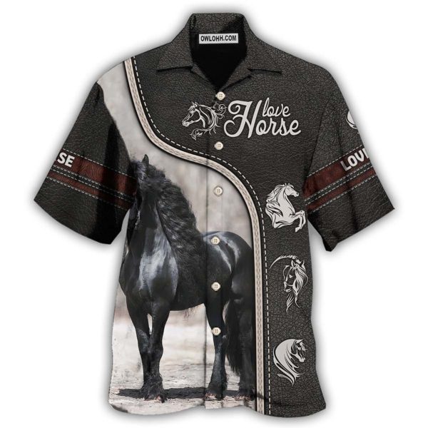 Horse Black Lover - Hawaiian Shirt Jezsport.com