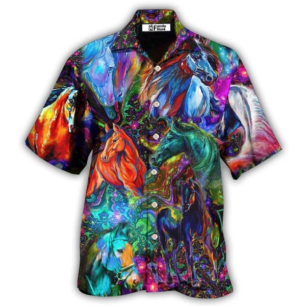 Horse Colorful In Life - Hawaiian Shirt Jezsport.com