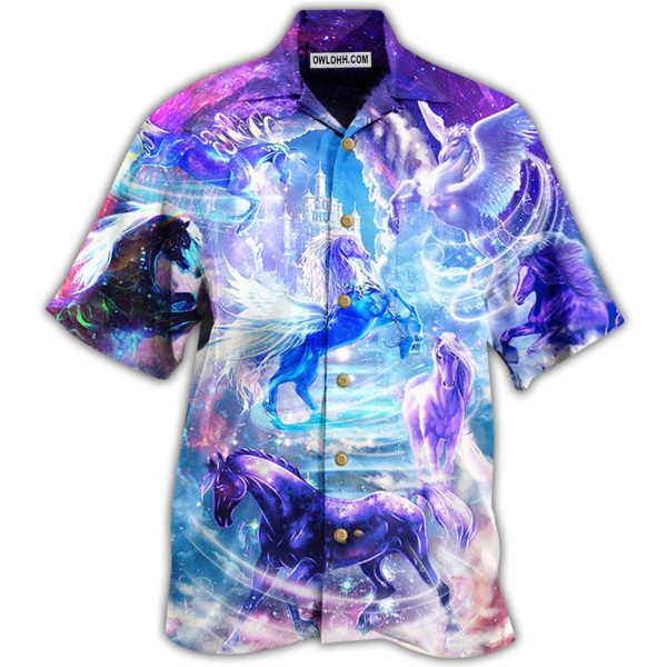 Horse Fly To The Galaxy - Hawaiian Shirt Jezsport.com