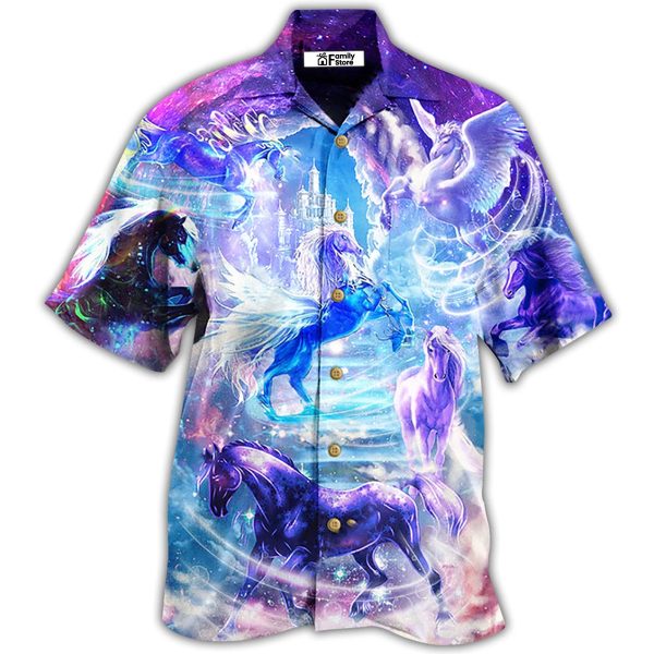 Horse Fly To The Galaxy - Hawaiian Shirt Jezsport.com