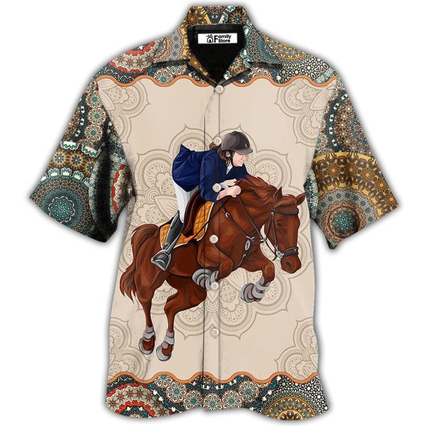 Horse Horseback Riding - Hawaiian Shirt Jezsport.com