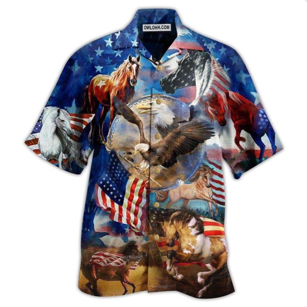 America Horse Patriotic America - Hawaiian Shirt Jezsport.com