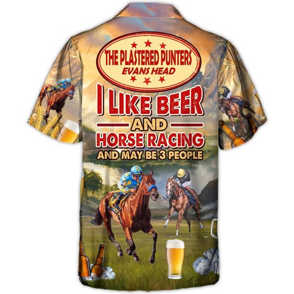 I Like People Mornings My Horse - Hawaiian Shirt Jezsport.com