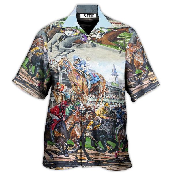 Horse Racing Be Strong Be Brave - Hawaiian Shirt Jezsport.com