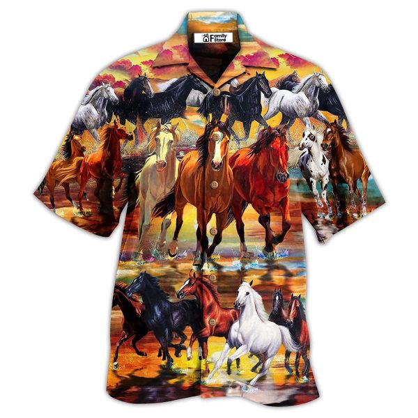 Horse Run Run - Hawaiian Shirt Jezsport.com