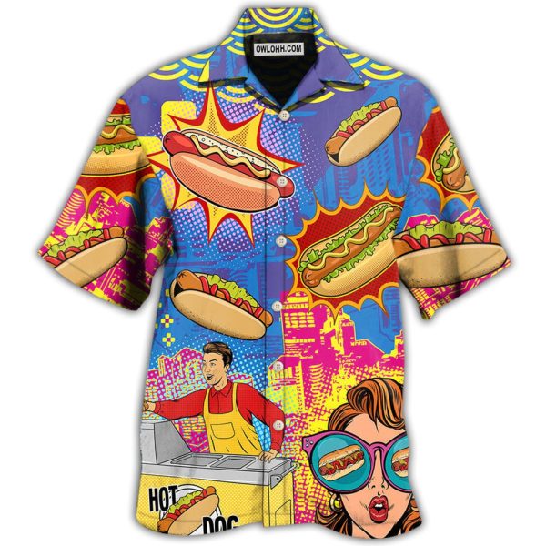 Hot Dog Pop Art Cool - Hawaiian Shirt Jezsport.com