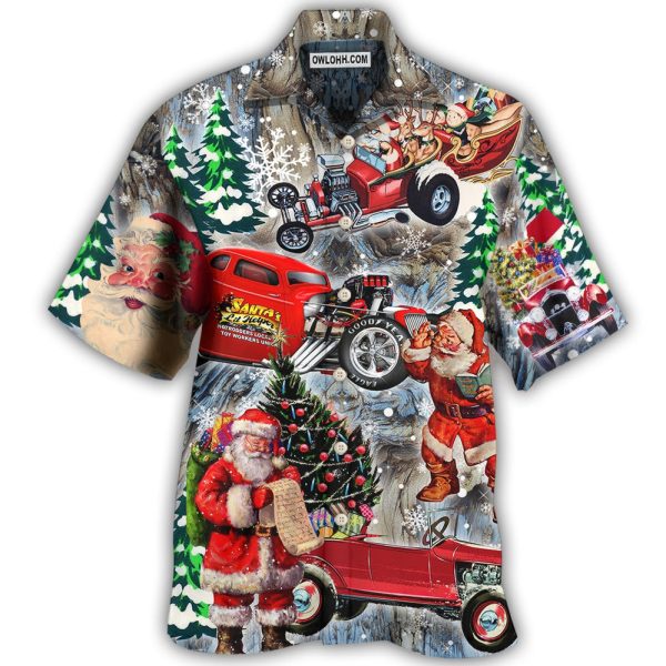 Hot Rod Merry Christmas Funny - Hawaiian Shirt Jezsport.com