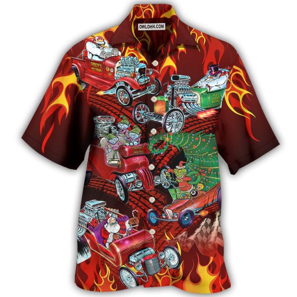 Hot Rod Merry Christmas Red Style - Hawaiian Shirt Jezsport.com