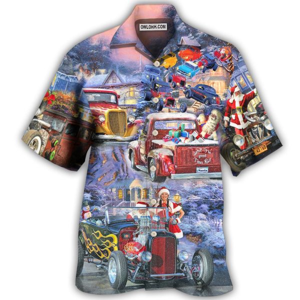 Hot Rod Merry Christmas Snow - Hawaiian Shirt Jezsport.com