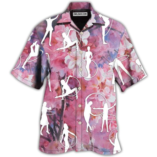 Hula Hoop Floral With Pink Color - Hawaiian Shirt Jezsport.com