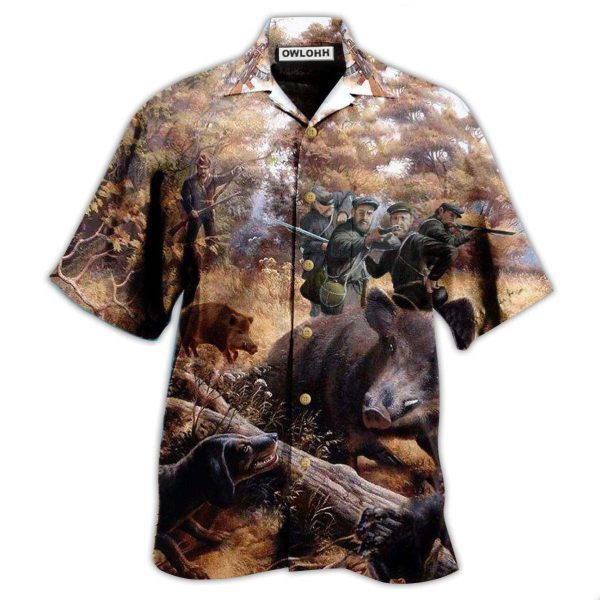 Hunting Fantasy Boar Vintage - Hawaiian Shirt Jezsport.com