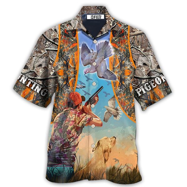 Hunting Pigeon Hunting Orange - Hawaiian Shirt Jezsport.com