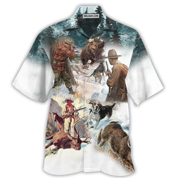 Hunting Snow Mountain Cool - Hawaiian Shirt Jezsport.com