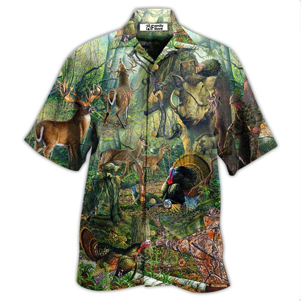 Hunting The Man The Myth The Hunting Legend Forest - Hawaiian Shirt Jezsport.com