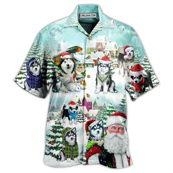 Christmas Husky Merry Christmas Lovely Style - Hawaiian Shirt Jezsport.com