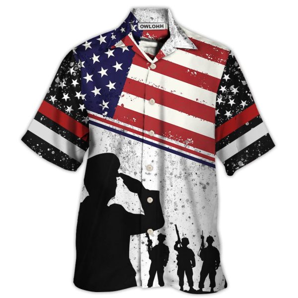 Veteran I Am A Dad Grandpa And A Veteran With Usa Flag - Hawaiian Shirt Jezsport.com