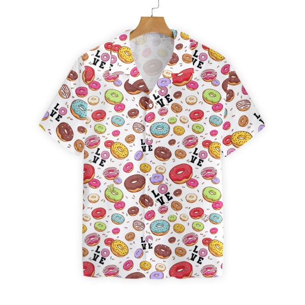 I Love Donut White Hawaiian Shirt Jezsport.com