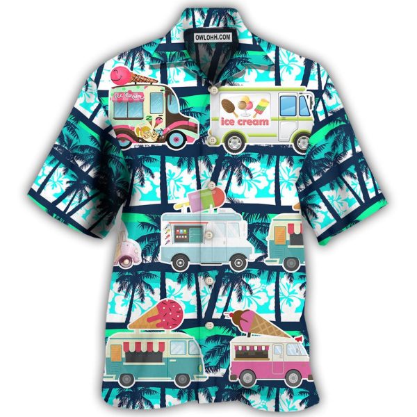 Ice Cream Truck Hot Summer - Hawaiian Shirt Jezsport.com