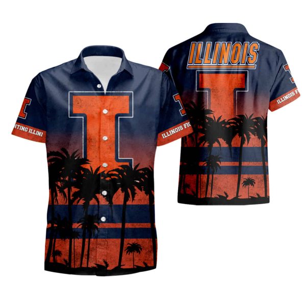 Illinois Fighting Illini Hawaii Shirt summer shirt Jezsport.com