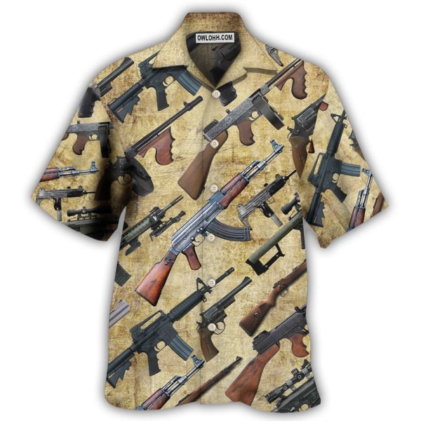 Gun It's All About Guns - Hawaiian Shirt Jezsport.com