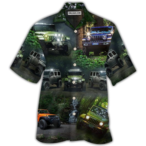 Jeep Dark Jungle Jeep - Hawaiian shirt Jezsport.com