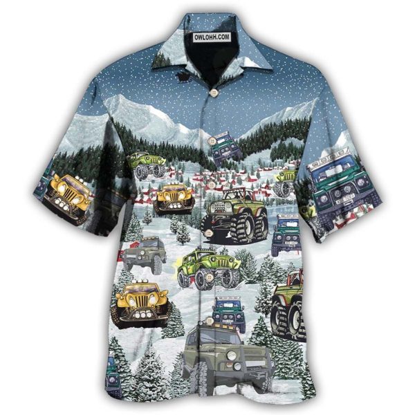 Jeep Snow Party Merry Christmas - Hawaiian Shirt Jezsport.com